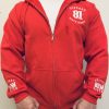 SYL81 BRM SOUTH Red Embroidered Hoodie